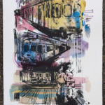 Serigrafia TRAIN by TRISHA